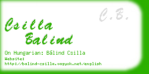 csilla balind business card