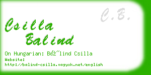 csilla balind business card